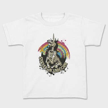 Tricou Copii, Skeleton Unicorn