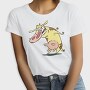 Cartoon Retro Cow and Chicken 1, Tricou Femei