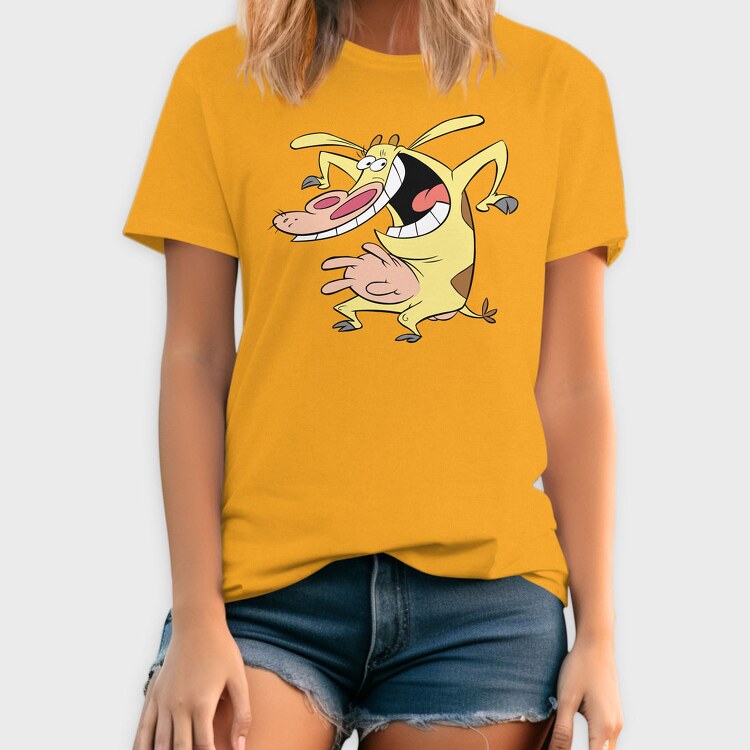 Cartoon Retro Cow and Chicken 3, Tricou Barbati (Unisex)