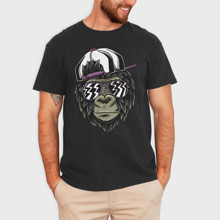Stylish Monkey, Tricou Barbati (Unisex)