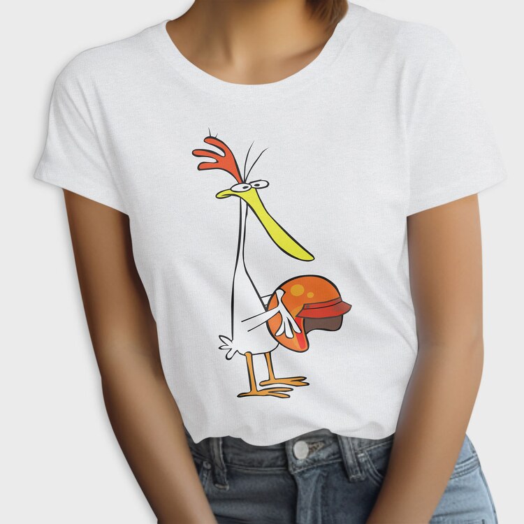 Cartoon Retro Cow and Chicken 5, Tricou Femei