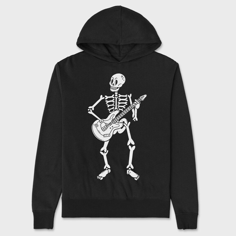 Guitar Skull, Hanorac Oversize Barbati (Unisex)