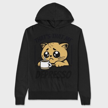 Depresso Cat, Hanorac Oversize Barbati (Unisex)