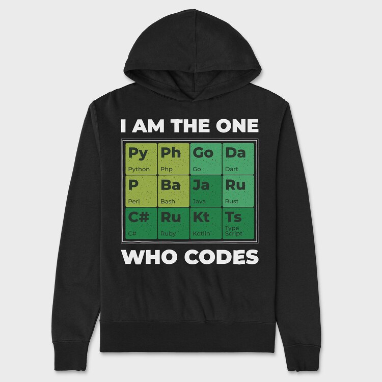 Developer Periodic Table, Hanorac Oversize Barbati (Unisex)