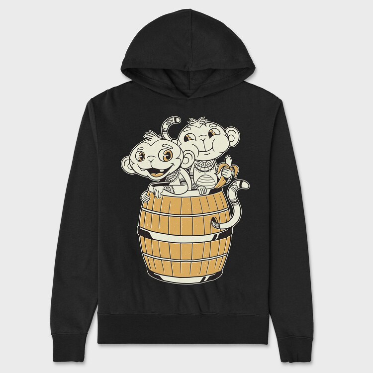 Monkeys Tribals, Hanorac Oversize Barbati (Unisex)