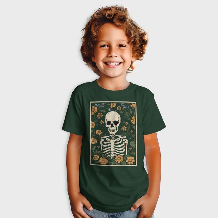 Floral Skeleton, Tricou Copii