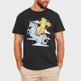 Banana Riding Unicorn, Tricou Barbati (Unisex)