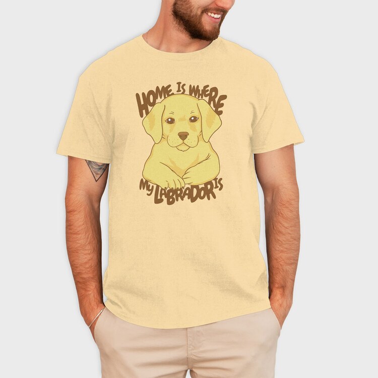 Home Is Where My Labrador Is, Tricou Barbati (Unisex)