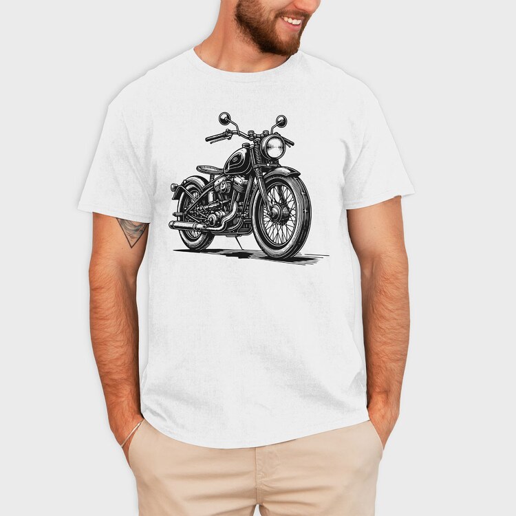 Classic Motorcycle, Tricou Barbati (Unisex)