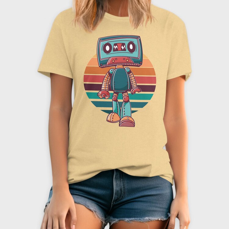Cassette Robot, Tricou Barbati (Unisex)