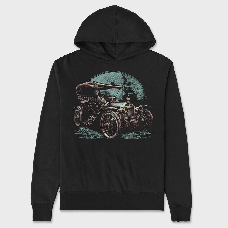 Steampunk Car, Hanorac Oversize Barbati (Unisex)