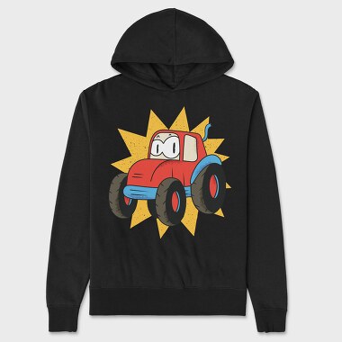 Cartoon Tractor, Hanorac Oversize Barbati (Unisex)