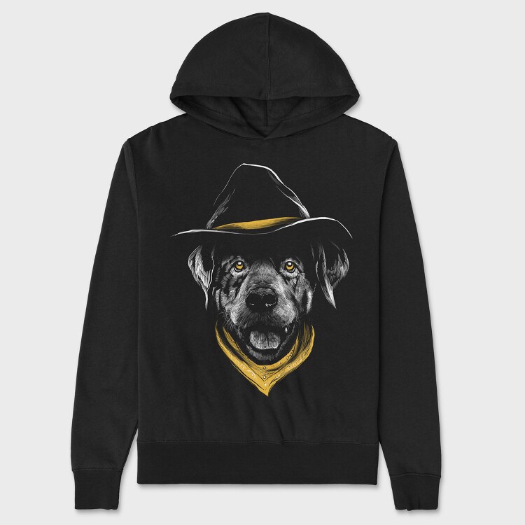 Hanorac Barbati (Unisex), Dog Cowboy Realistic Color