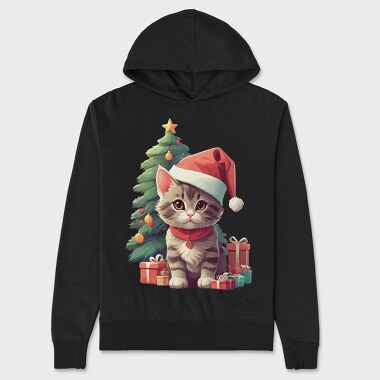 Cat Christmas Gifts, Hanorac Oversize Barbati (Unisex)