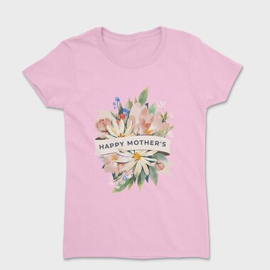 Tricou Femei, Watercolor Flowers Mother 1