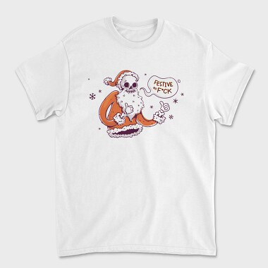 Anti Christmas Vintage Retro Skeleton Santa, Tricou Barbati (Unisex)