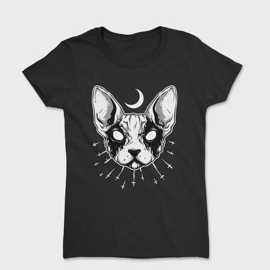 Tricou Femei, Black Metal Cat