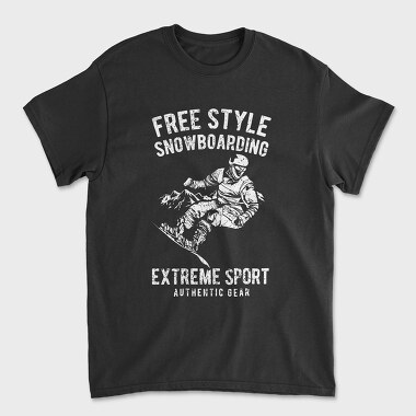 Tricou Barbati (Unisex), Free Style Snowboarding