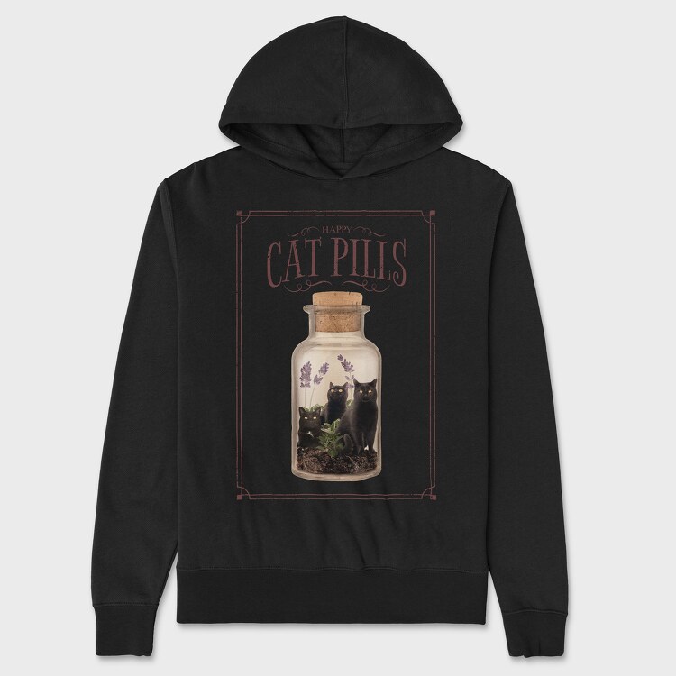 Happy Cat Pills, Hanorac Oversize Barbati (Unisex)