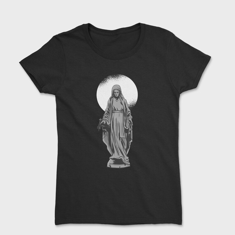 Tricou Femei, Ilustracion Estatua Con Usin