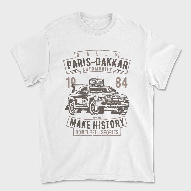 Tricou Barbati (Unisex), Rally Paris Dakar Automobile