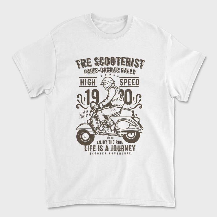 The Scooterist1980, Tricou Barbati (Unisex)