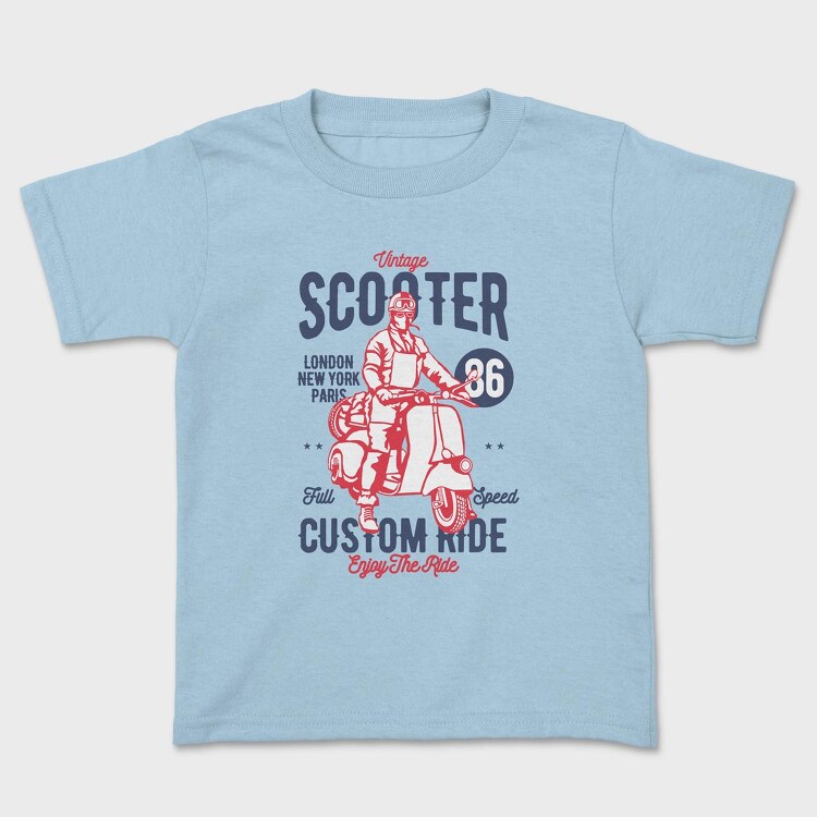 Vintage Scooter, Tricou Copii