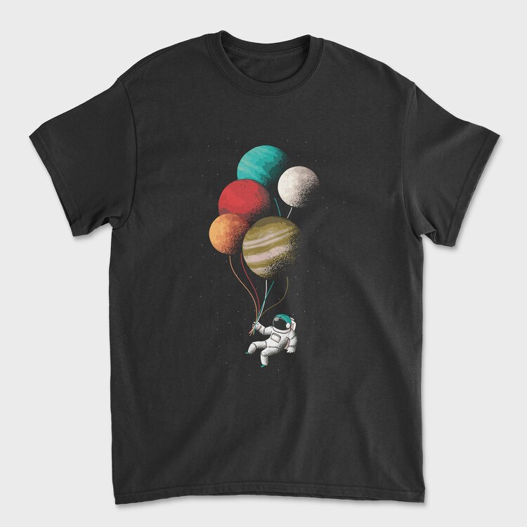 Astronaut Balloons, Tricou Barbati (Unisex)