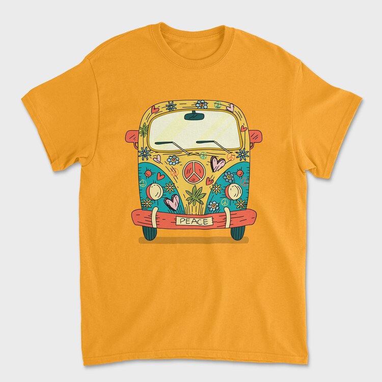 Hippie Van, Tricou Barbati (Unisex)