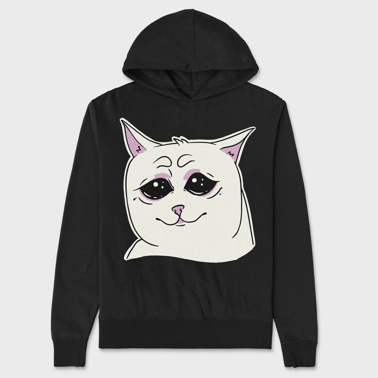 Cat Crying, Hanorac Oversize Barbati (Unisex)