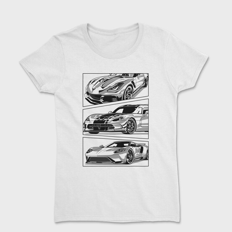 AMERICAN SUPER CAR, Tricou Femei