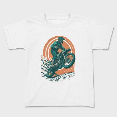 Tricou Copii, Biker Jumping Motocross Motorcycle