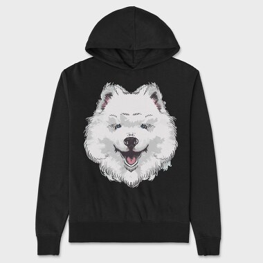 Dog Samoyed, Hanorac Oversize Barbati (Unisex)