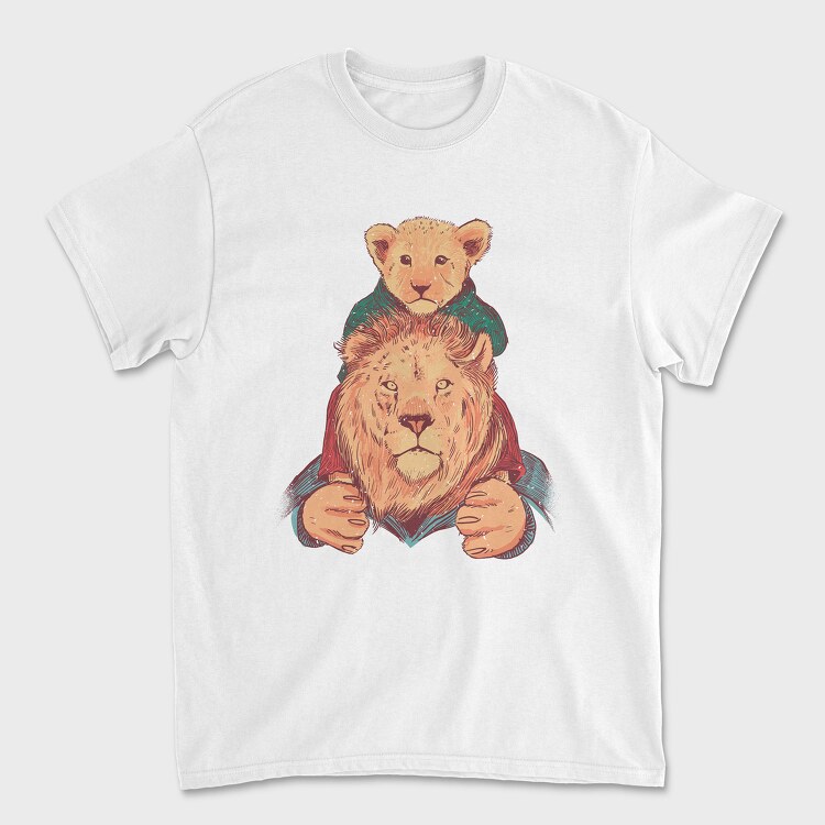 Tricou Barbati (Unisex), Father And Son Lion