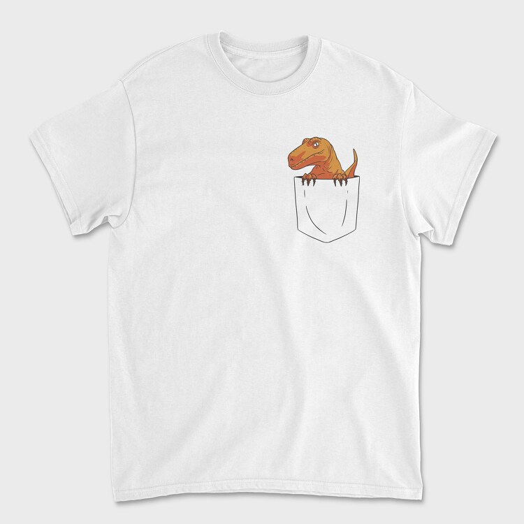 Dino Pocket, Tricou Barbati (Unisex)