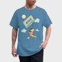 Girl Swinging on a Cassette Tape, Tricou Barbati (Unisex)