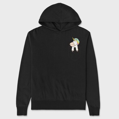 Unicorn Pocket, Hanorac Oversize Barbati (Unisex)