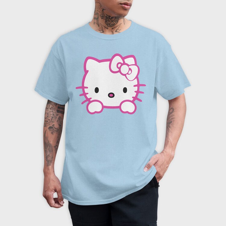Cartoon Retro Hello Kitty 6, Tricou Barbati (Unisex)