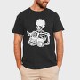 Skull With Cat, Tricou Barbati (Unisex)