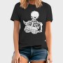 Skull With Cat, Tricou Barbati (Unisex)