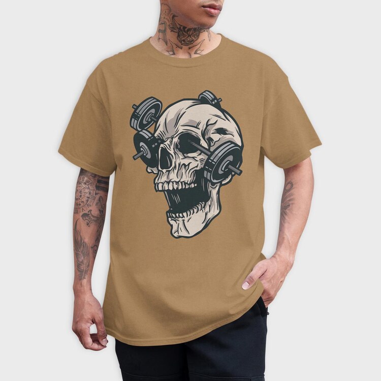 Skull Gym, Tricou Barbati (Unisex)