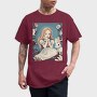 Cute Girl With Rabbit, Tricou Barbati (Unisex)