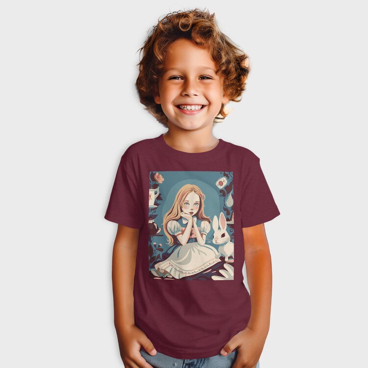 Cute Girl With Rabbit, Tricou Copii