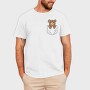 Teddy Bear Middle Finger Pocket, Tricou Barbati (Unisex)