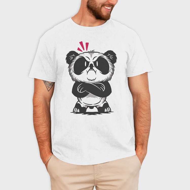 Angry Panda, Tricou Barbati (Unisex)