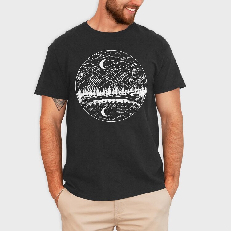 Night Landscape, Tricou Barbati (Unisex)