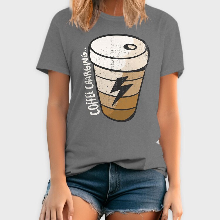 Coffee Charging, Tricou Barbati (Unisex)
