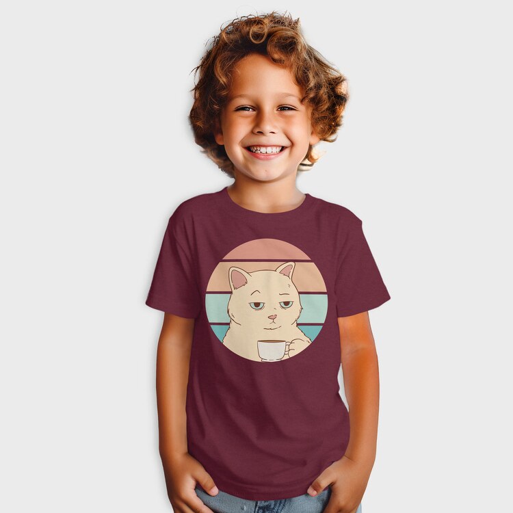 Bored Cat With Coffee, Tricou Copii