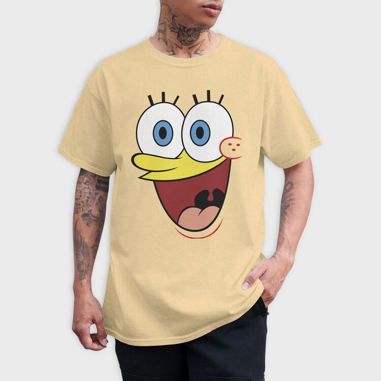 SpongeBob face 16, Tricou Barbati (Unisex)