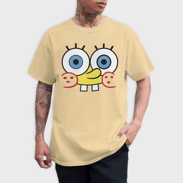 SpongeBob face 17, Tricou Barbati (Unisex)